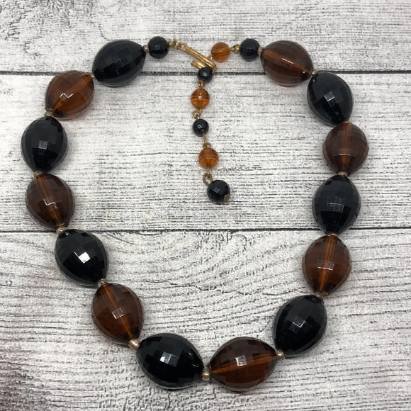 Vintage acrylic chunky statement collar/choker necklace - Picture 2 of 5